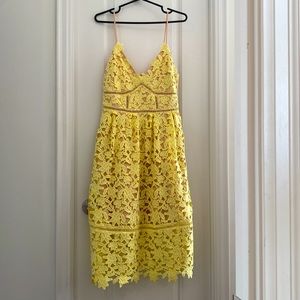 Guess Lace Floral Yellow wedding/cocktail/evening dress